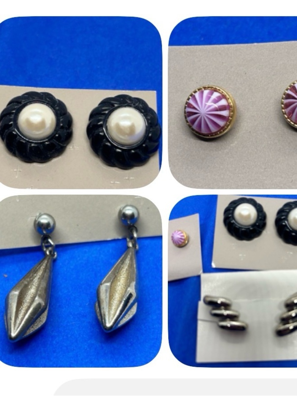 Avon 4 pair vintage earrings clip on and post